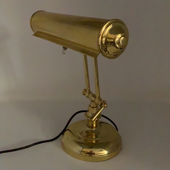 13” gold color bankers vintage desk lamp WORKS! 🚩OVER 5 POUNDS!🚩 - Picture 16 of 16